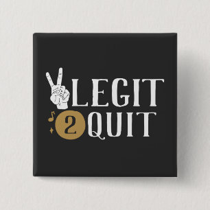 Twee Legit om de tweede verjaardag te beëindigen Vierkante Button 5,1 Cm