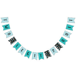 Twee Legit om de tweede verjaardagsbanner te stopp Vlaggetjes