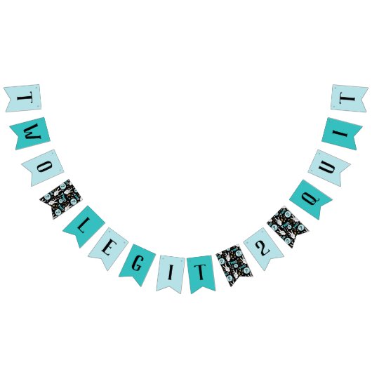 Twee Legit om de tweede verjaardagsbanner te stopp Vlaggetjes (Alle)