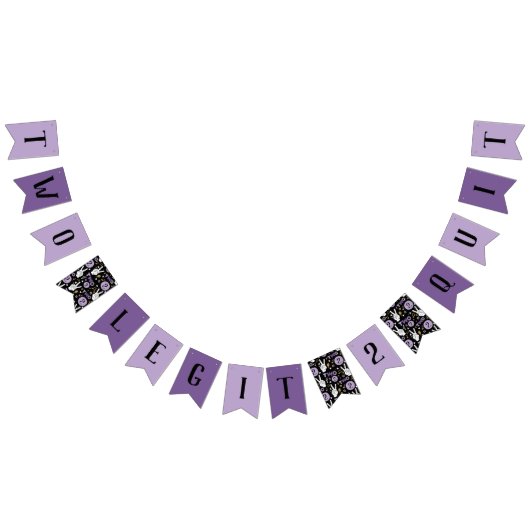 Twee Legit om de tweede verjaardagsbanner te stopp Vlaggetjes (Alle)