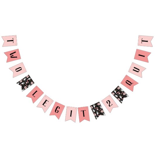 Twee Legit om de tweede verjaardagsbanner te stopp Vlaggetjes (Alle)