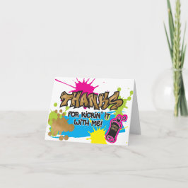 Twee Legit om Graffiti-Style Bedankkaartjes te Sto Kaart