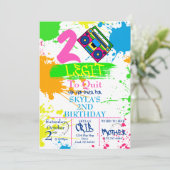 TWEE LEGIT OM TE STOPPEN 2de Verjaardag Kleurrijke Kaart (Staand voorkant)