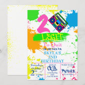 TWEE LEGIT OM TE STOPPEN 2de Verjaardag Kleurrijke Kaart (Voorkant / Achterkant)