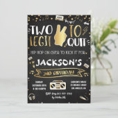Twee Legit om te stoppen 2de verjaardagsfeest uitn Kaart (Staand voorkant)