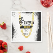 TWEE LEGIT OM TE STOPPEN 2e verjaardag Servet (Insitu)