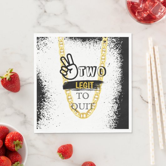 TWEE LEGIT OM TE STOPPEN 2e verjaardag Servet (Insitu)