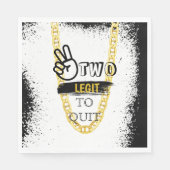 TWEE LEGIT OM TE STOPPEN 2e verjaardag Servet (Voorkant)