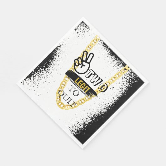 TWEE LEGIT OM TE STOPPEN 2e verjaardag Servet (Hoek)