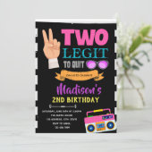 Twee legit om te stoppen met het verjaardagsfeestj kaart (Staand voorkant)