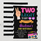 Twee legit om te stoppen met het verjaardagsfeestj kaart (Voorkant / Achterkant)