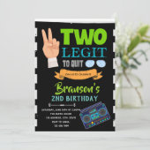 Twee legit om te stoppen met verjaardagsfeest kaart (Staand voorkant)