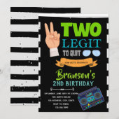 Twee legit om te stoppen met verjaardagsfeest kaart (Voorkant / Achterkant)