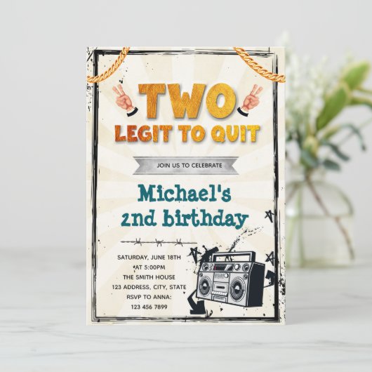 Twee legit om uitnodiging te stoppen (Staand voorkant)