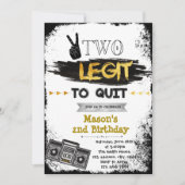 Twee legit om verjaardagsfeestuitnodiging te stopp kaart (Voorkant)