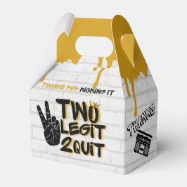 Twee Legit Retro 90's Hip Hop 2e verjaardag Foto Bedankdoosjes