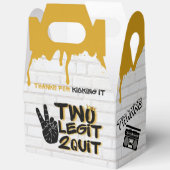 Twee Legit Retro 90's Hip Hop 2e verjaardag Foto Bedankdoosjes (Open)