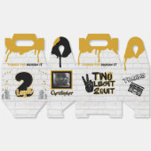 Twee Legit Retro 90's Hip Hop 2e verjaardag Foto Bedankdoosjes (Ongevouwen)