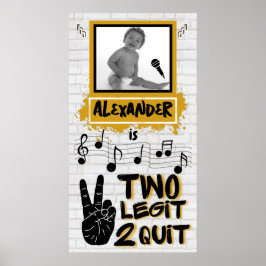 Twee Legit Retro 90's Hip Hop 2e verjaardag Foto Poster