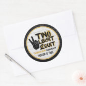 Twee Legit Retro 90's Hip Hop 2e verjaardag Ronde Sticker (Envelop)