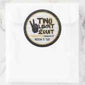 Twee Legit Retro 90's Hip Hop 2e verjaardag Ronde Sticker (Tas)