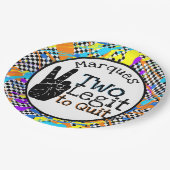 Twee Legit to Quit| Retro 2e verjaardag Hip Hop Papieren Bordje (Gekanteld)