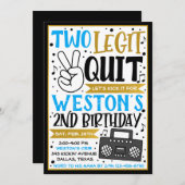 Twee Legit To Quit Uitnodiging, Uitnodiging voor d (Voorkant / Achterkant)