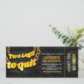 Twee Legit Two Quit - 2e verjaardag Kaart (Staand voorkant)