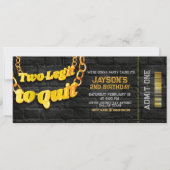 Twee Legit Two Quit - 2e verjaardag Kaart (Voorkant)