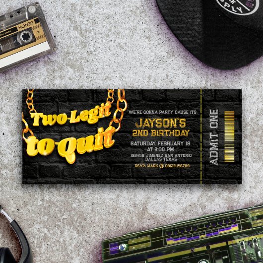 Twee Legit Two Quit - 2e verjaardag Kaart