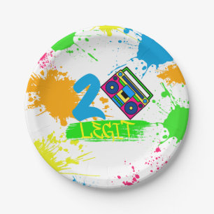 TWEE LEGIT VOOR QUIT 2e verjaardag Colorful Paper Papieren Bordje