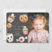 Twee lekkere Halloween snoepjes meisje 2de verjaar Kaart (Voorkant)