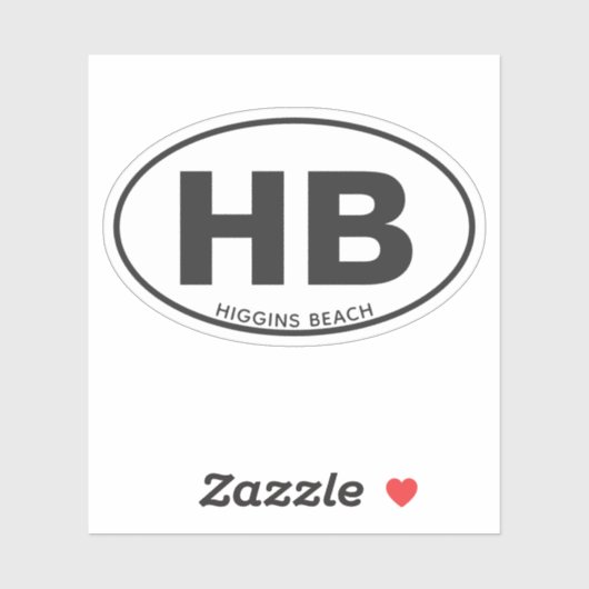 Twee Letter Beach Oval Sticker (Vel)