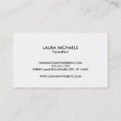 Twee Letter Monogram White Box en Metal Visitekaartje (Achterkant)