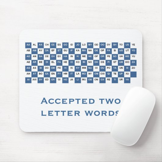 Twee letters: mousepad (Int. versie) Muismat (Met muis)