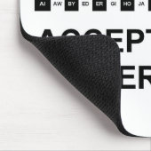 Twee letters: muispad in versie muismat (Hoek)