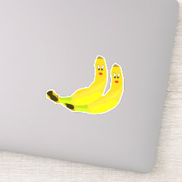Twee leuke Banana-tekens Sticker
