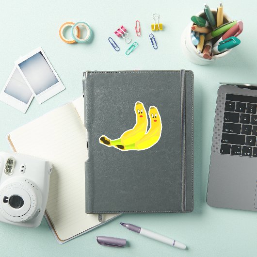 Twee leuke Banana-tekens Sticker (iPad Cover)