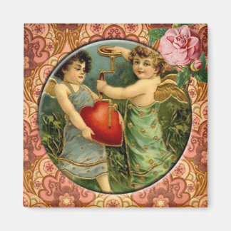 Twee Leuke Cupids  Victoriaans Custom Magnet