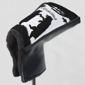 Twee leuke dansende zwarte Beren uil in de boom Golfheadcover (3/4 voorkant)