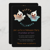 Twee leuke geesten kaart (Voorkant / Achterkant)