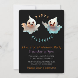 Twee leuke geesten kaart