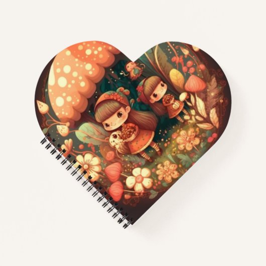 Twee leuke kleine meisjes notitieboek (Voorkant)