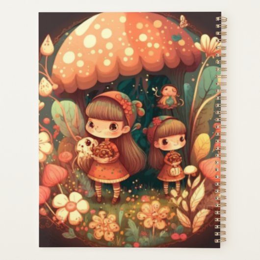 Twee leuke kleine meisjes planner (Achterkant)