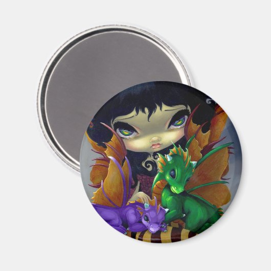 "Twee leuke libellen" magneet (Voorkant / Achterkant)