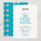 Twee leuke uitnodigingen voor de tweede verjaardag (Voorkant / Achterkant)