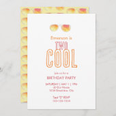 Twee leuke uitnodigingen voor de tweede verjaardag (Voorkant / Achterkant)