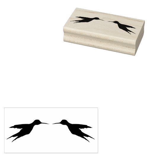 Twee levende vogels in vlucht 1a Rubber Stamp Rubberstempel (Gestempeld)