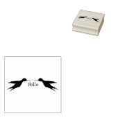 Twee levende vogels in vlucht 1a Rubber Stamp Rubberstempel (Gestempeld)