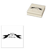 Twee levende vogels in vlucht 1a Rubber Stamp Rubberstempel (Gestempeld)